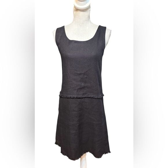 ‘S Max Mara Black Linen Sleeveless Sheath Dress 4 - Picture 1 of 6